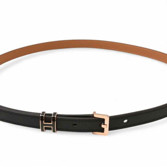 Hermes Belt for Women HERMES Pop H15 Size 85 Epsom Black Pink Gold Plated Unused